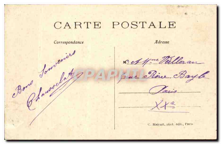 MANTES-la-JOLIE — Intérieur de l'Ermitage St-Sauveur — C. M. — Verso