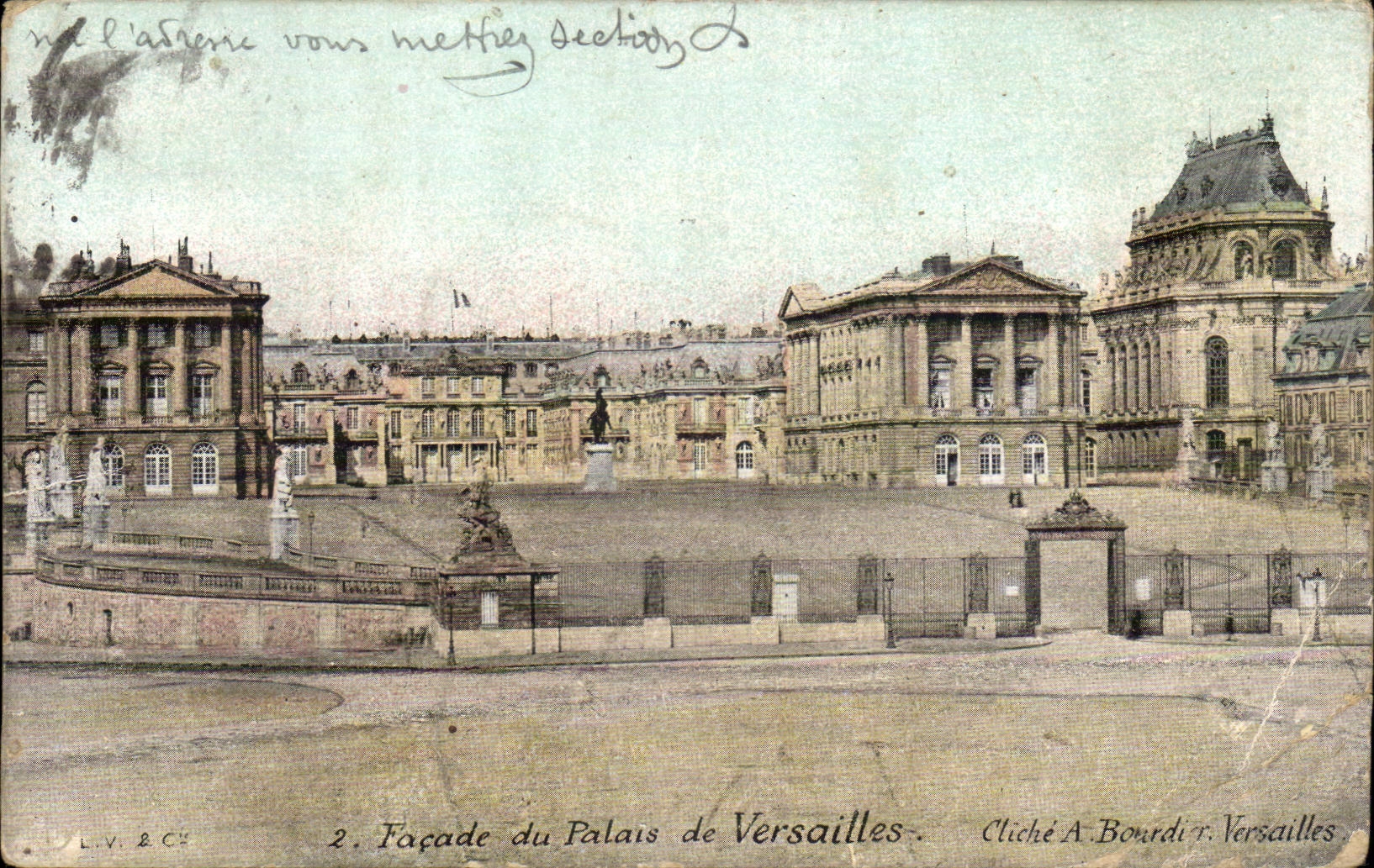 Facciata del Palazzo di Versailles — Cliché A. Bourdier, Versailles — n°2