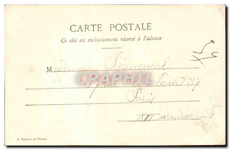 Chatou - Vue générale — éditeur A. Després, au Vésinet, n° de série non visible — Rückseite