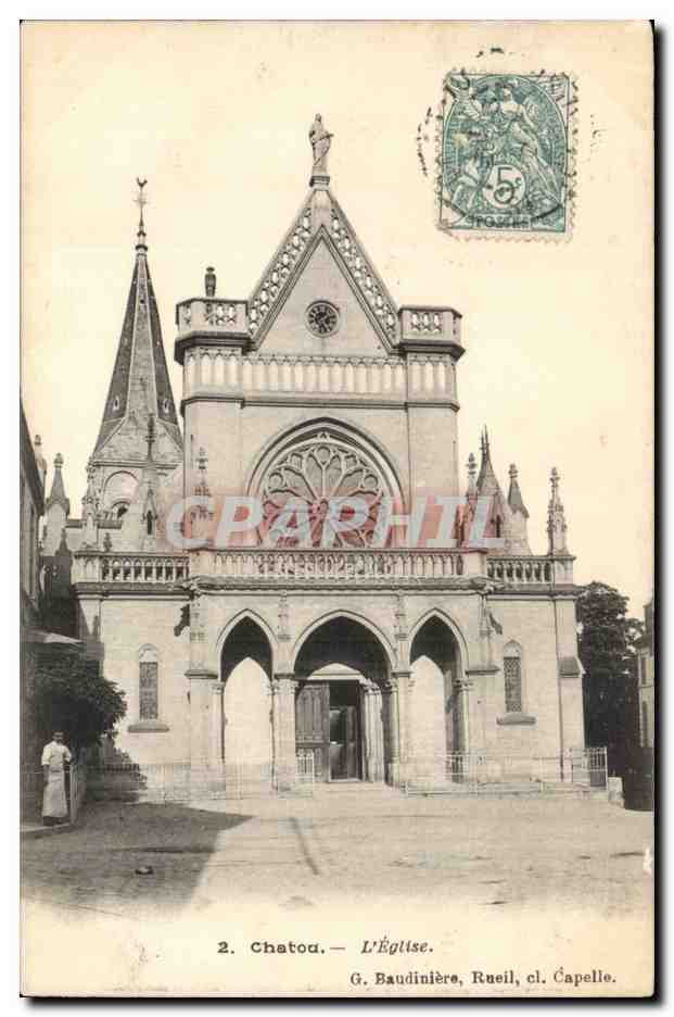 Chatou — L'Église — G. Baudinière, Rueil, cl. Capelle
