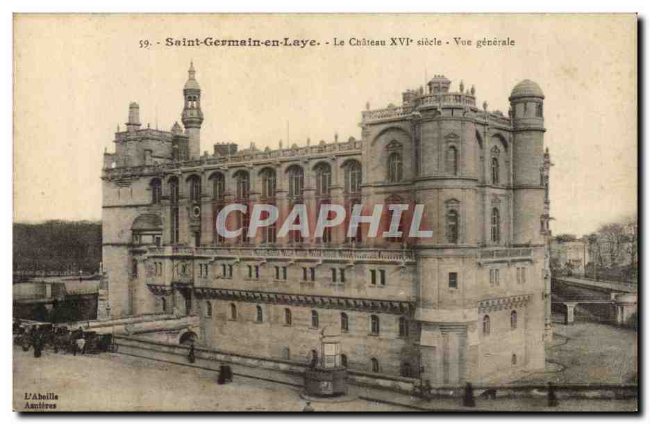 Saint-Germain-en-Laye - Le Château XVIe siècle - Vue générale - L'Abellie, Amiens