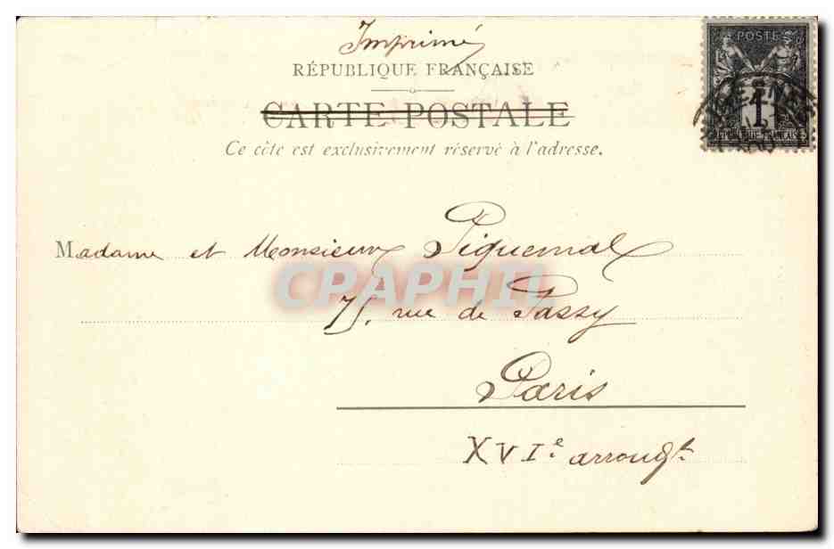 St Germain en Laye CPA Chateau Facade d'entree — Rückseite