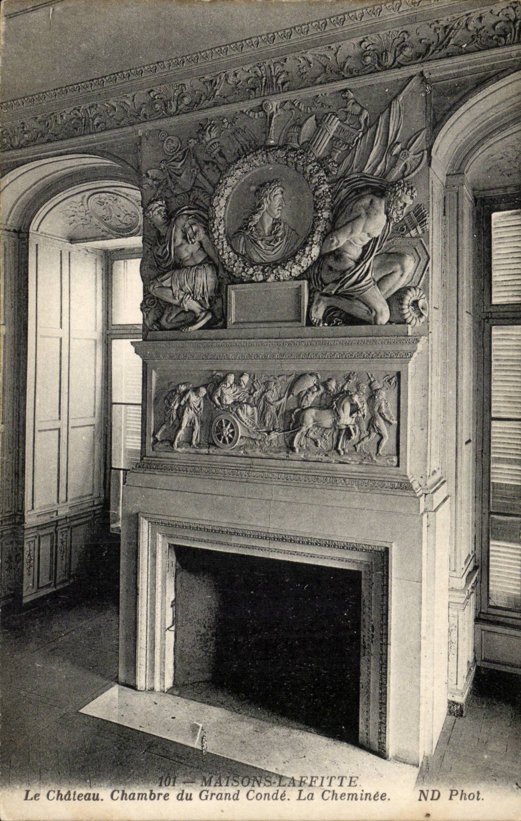 Le Château. Chambre du Grand Condé. La Cheminée — MAISONS-LAFFITTE. ND Phot. N° 401