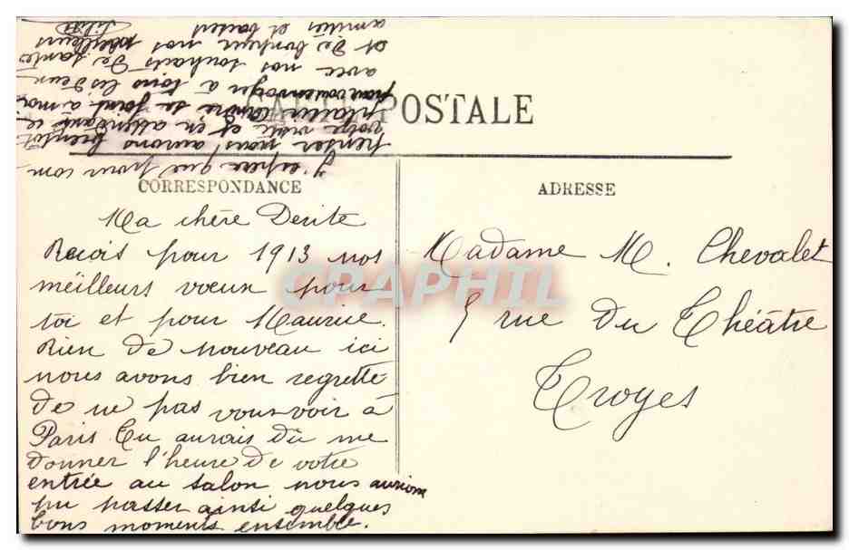 Rambouillet — Le Parc — Le Château, pris des Canaux — LL. — Rückseite