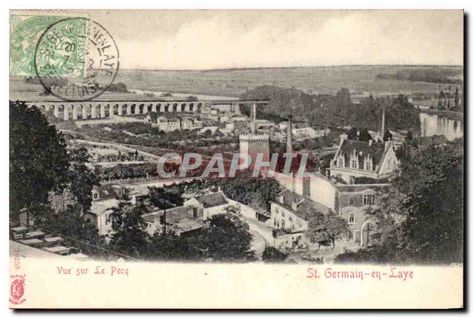 CPA Chateau de Saint Germain Vue sur le Pecq