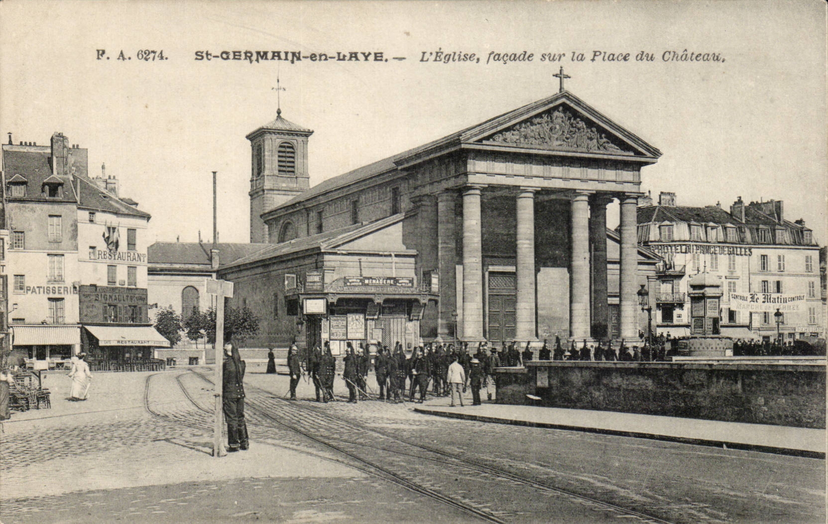 St-GERMAIN-en-LAYE — L'Église, façade sur la Place du Château — P.A. 6274