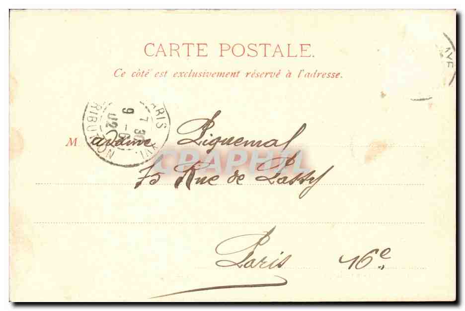 CPA Saint Germain en Laye L'eglise — Verso