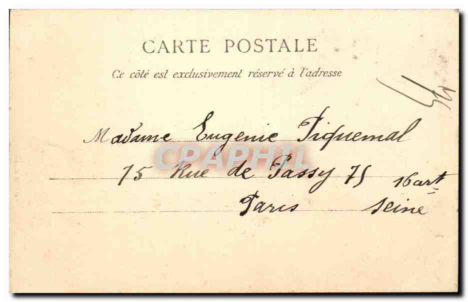CPA Saint Germain en Laye Theatre Statue de Thiers — Verso