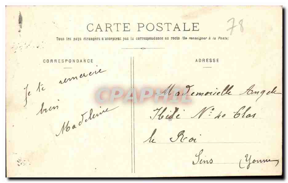 St-Germain-en-Laye - Piazza del Mercato — I. Robert, n°3 — Verso