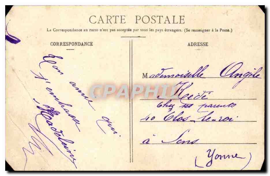 CPA Saint Germain en Laye La fete des loges Les marchands forains — Verso