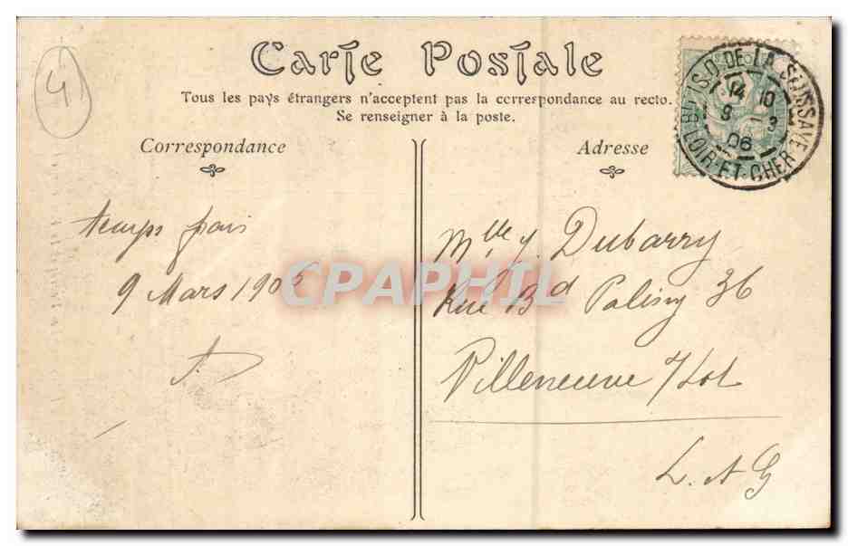 CPA Blois Les degres et la rue Denis Papin — Verso