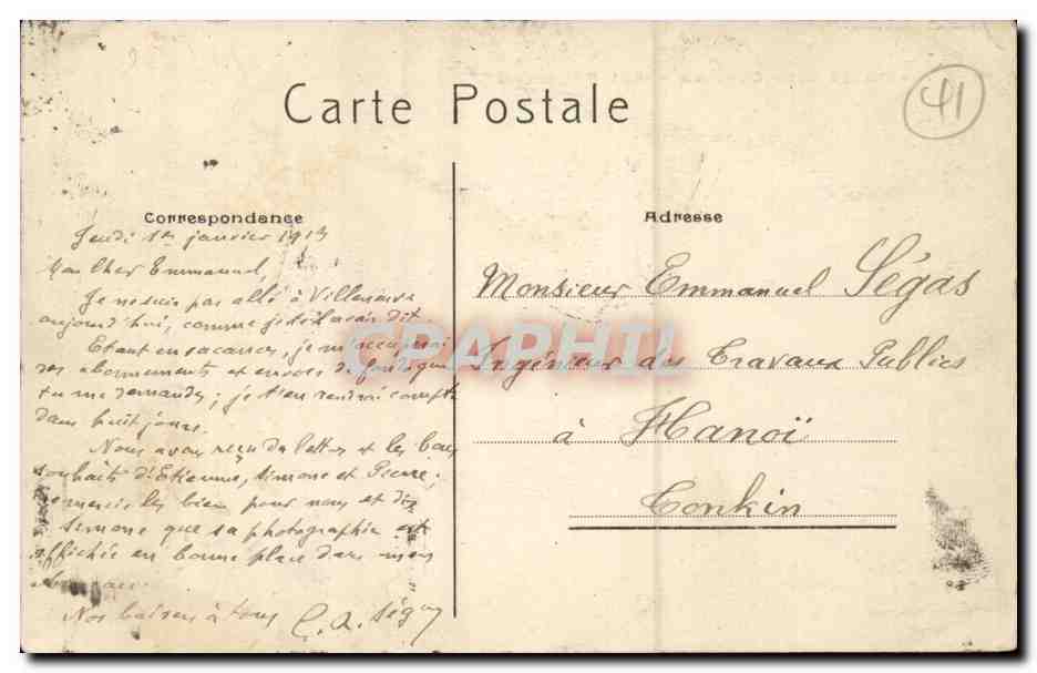CPA Blois Le chateau Aile Francois 1er vue de l'exterieur — Verso