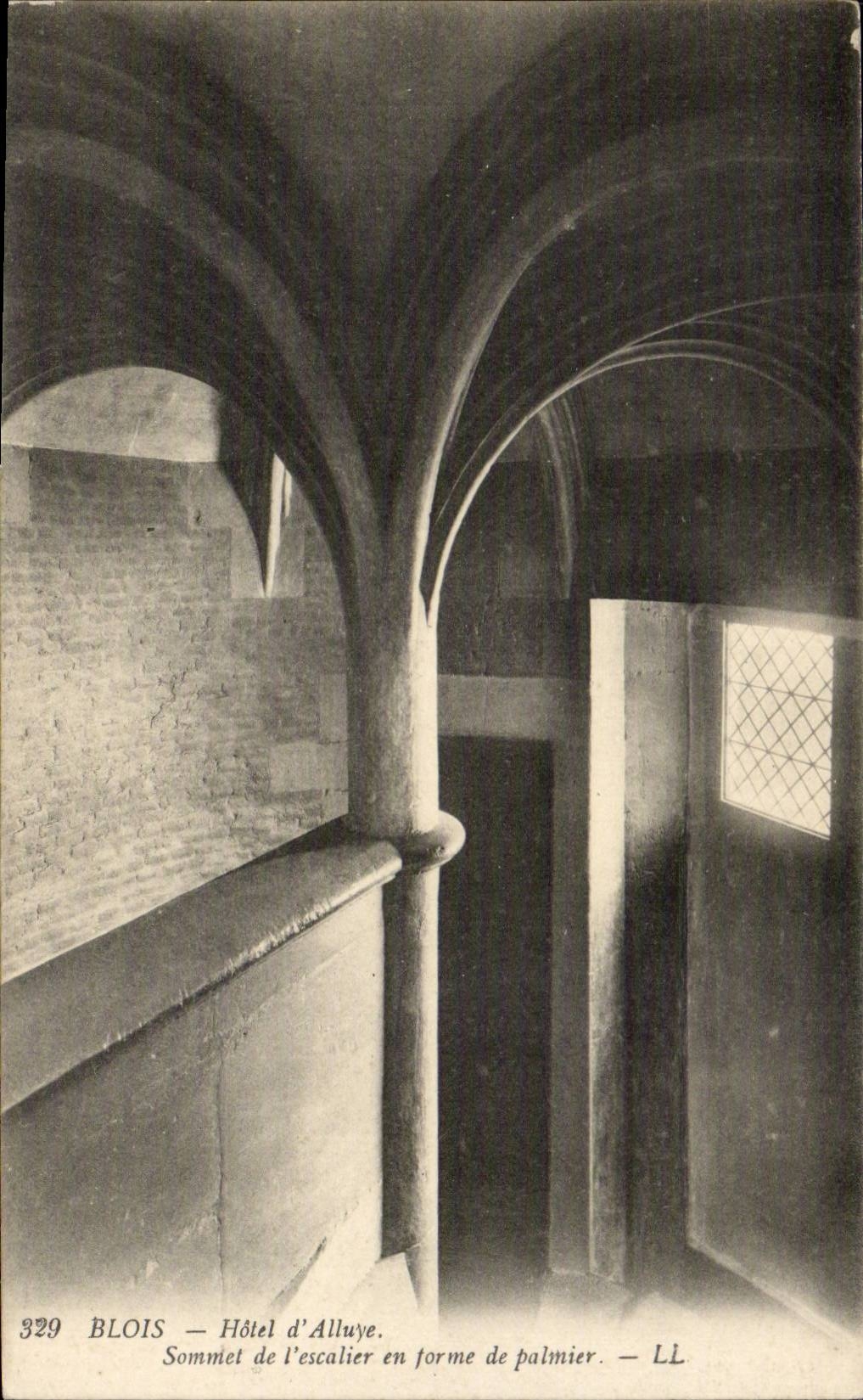 CPA Blois Hotel d'Alluye Sommet de l'escalier en forme de palmier