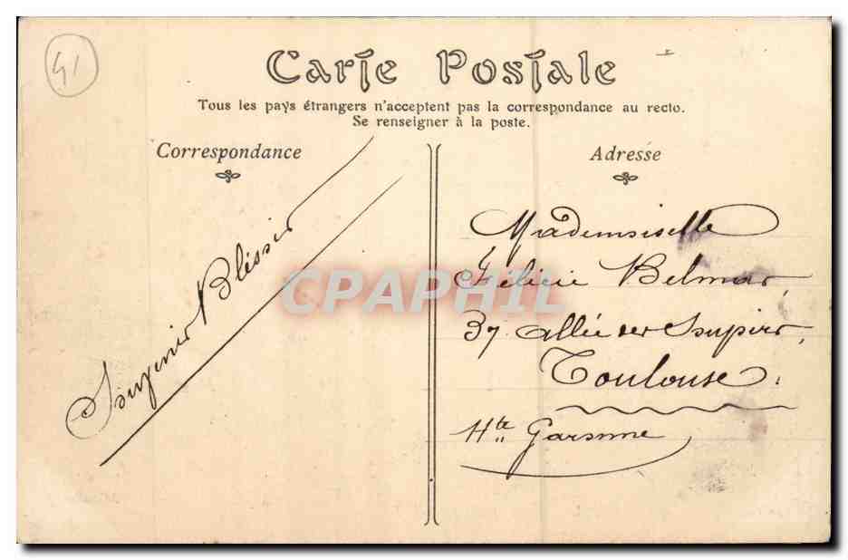 CPA Blois La fontaine Louis XII (enfants) — Verso