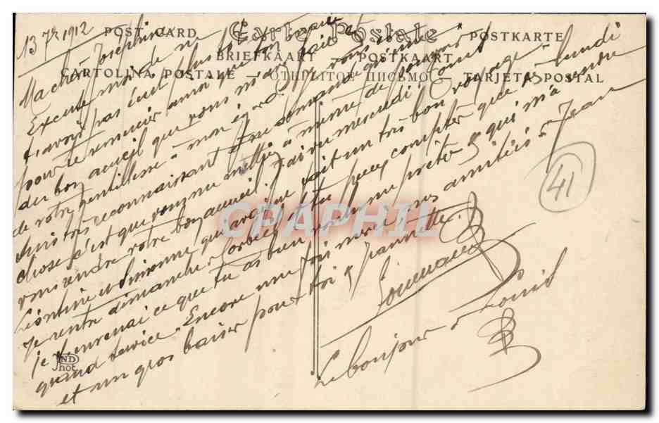 CPA Blois Vue generale sur la cathedrale — Verso