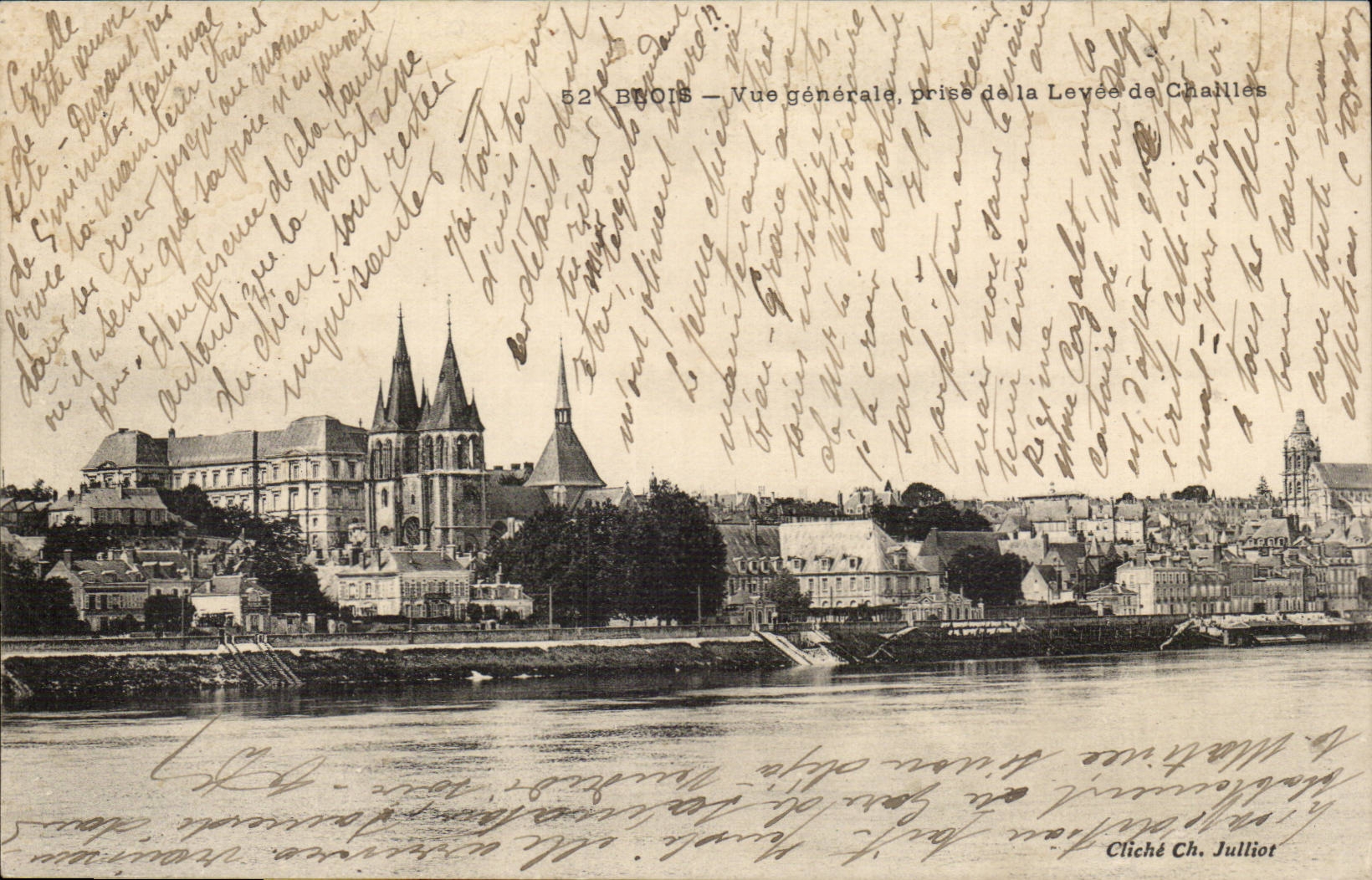 CPA Blois Vue generale prise de la levee de Challes