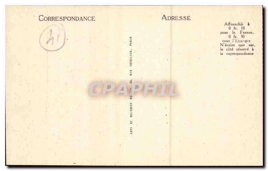 CPA Blois L'hopital civil et l'eglise Saint Nicolas — Verso