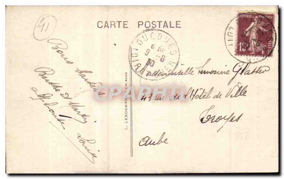 Blois CPA Rue Denis Papin L'escalier — Verso