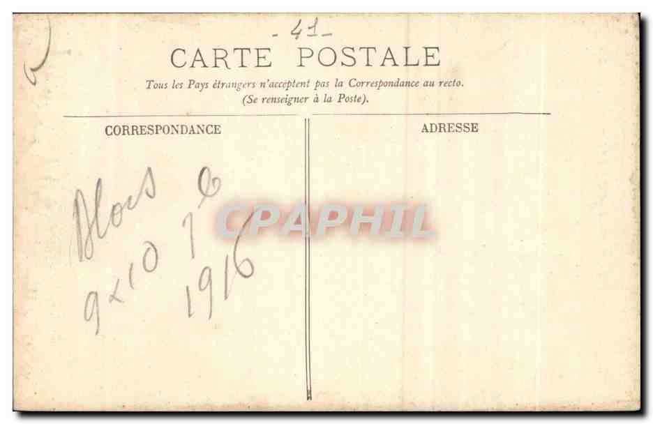 FEtes de Blois CPA La rue Denis Papin — Verso