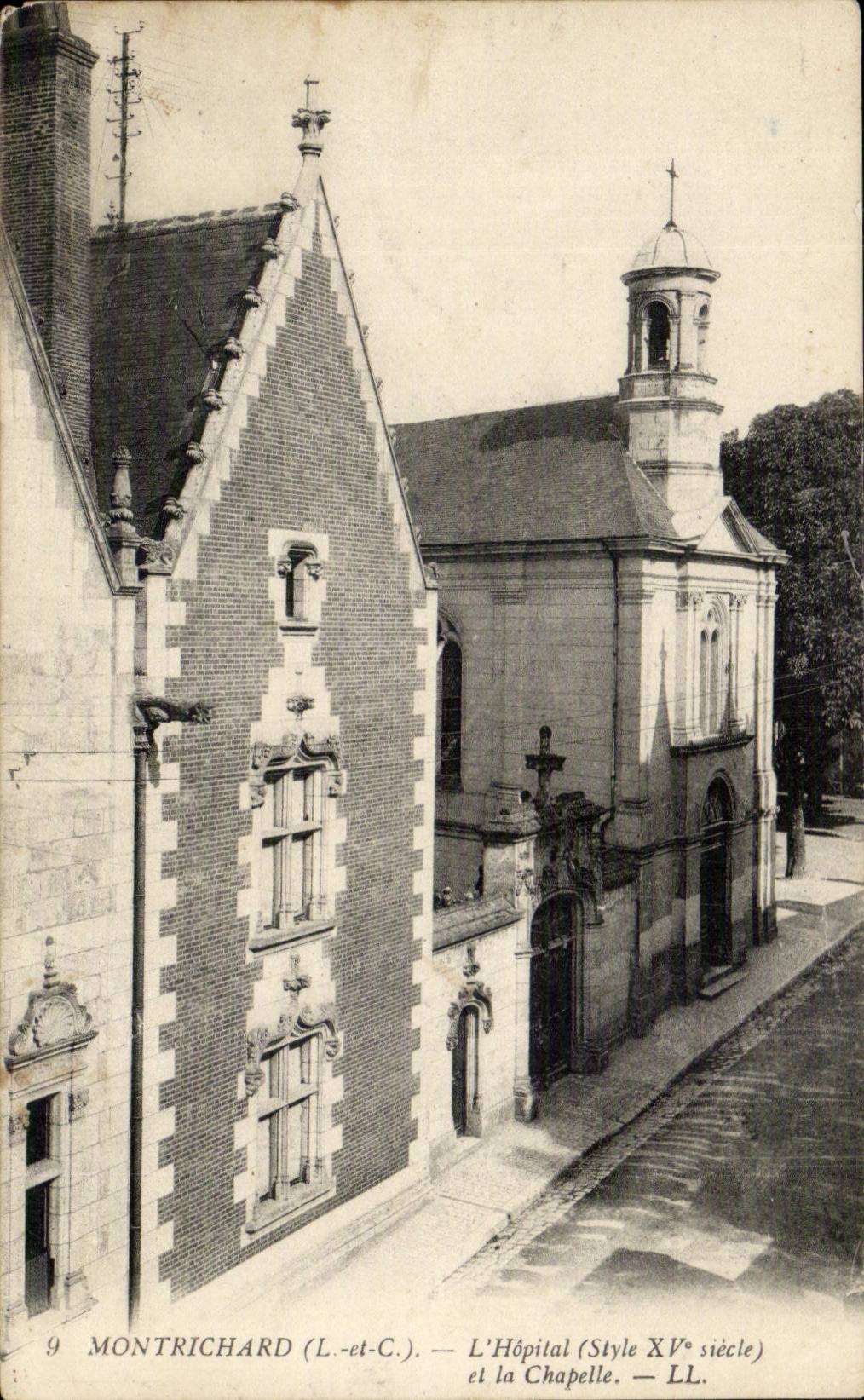 Montrichard (Loire-et-Loire) — L'Hôpital (Stil des 15. Jahrhunderts) und die Kapelle — LL.