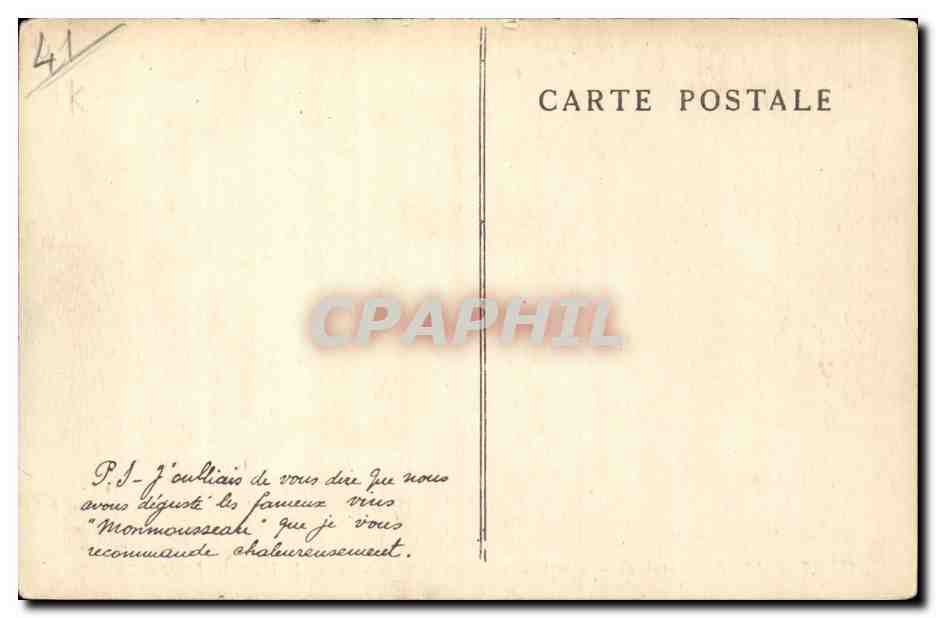 Montrichard (Touraine) — L'arrivée des Touristes aux Caves J.-M. Monmousseau — Achterkant
