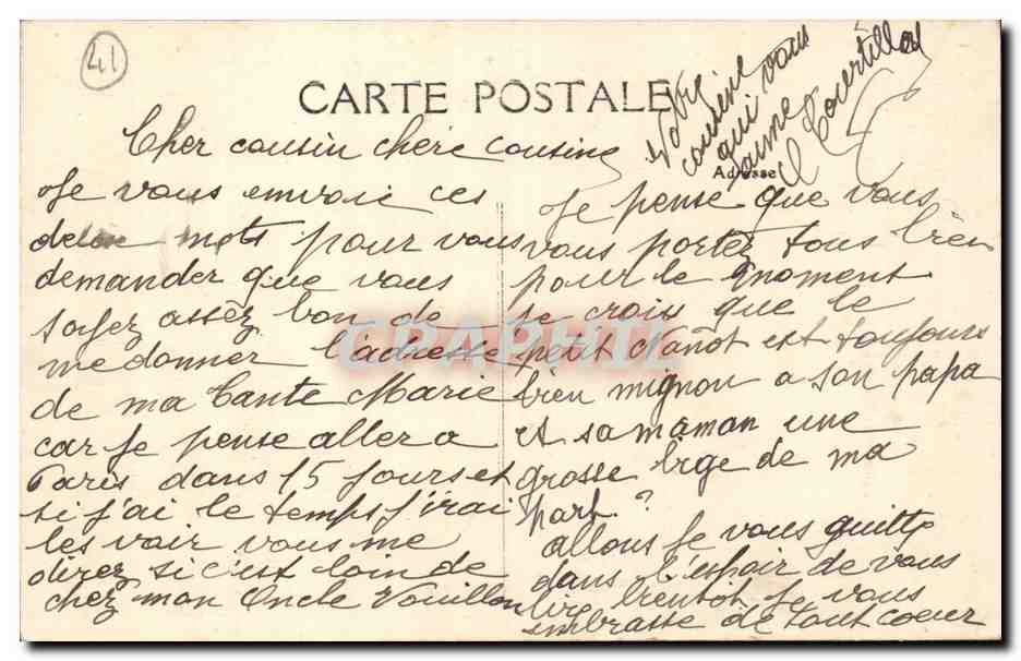 La Ferte Imbault CPA Le moulin et la maison du Sonneur — Rückseite