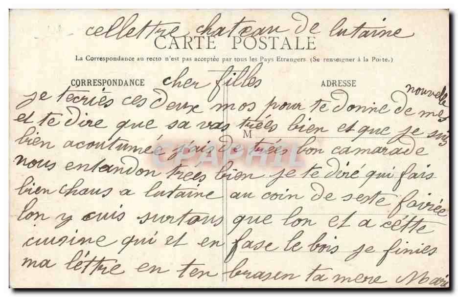 Cellettes (Loir-et-Cher) — Château de Lutaine — L.D.E.L. — Rückseite