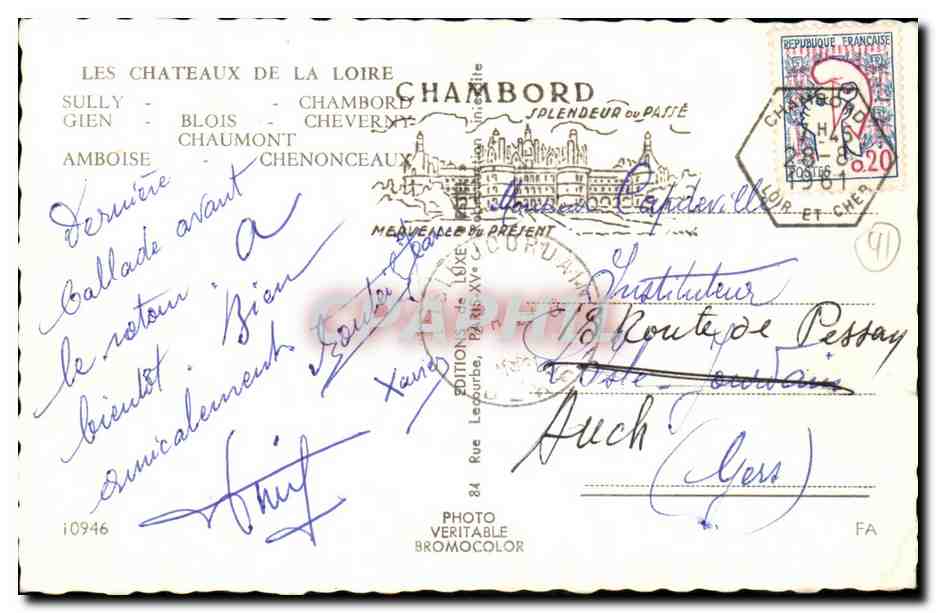 Les Châteaux de la Loire — Éditions Lebourdeau, n°10946 — Reverso