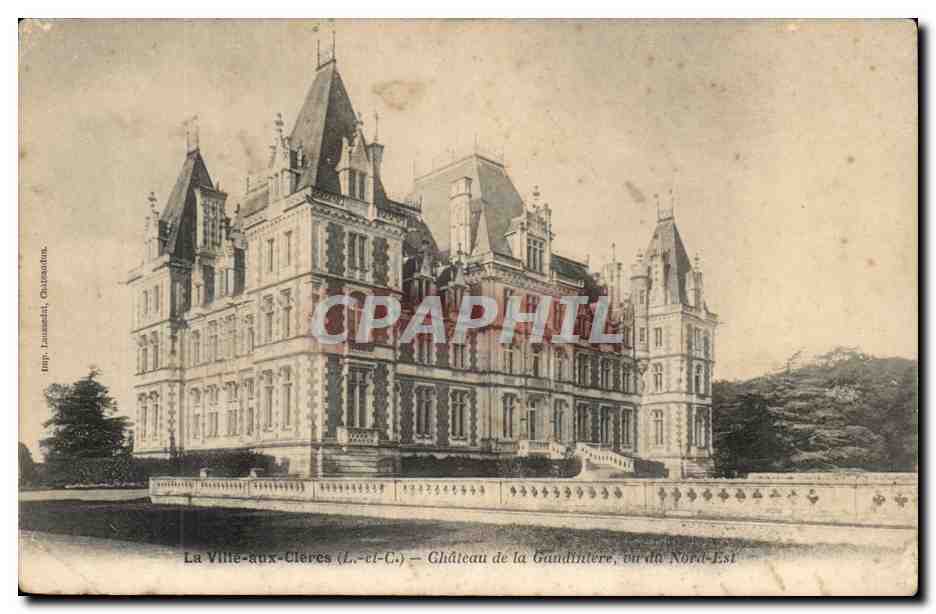 La Ville-aux-Clercs (L.-et-C.) — Château de la Gandinière, vu du Nord-Est — Imp. Lassalle, Châtenay