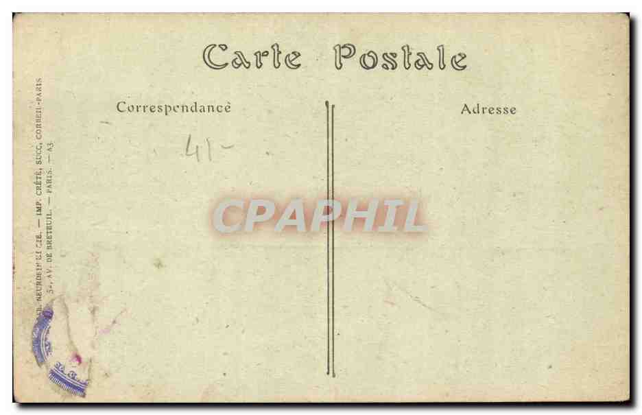 Romorantin CPA Vieille maison rue de la Tour  — Rückseite