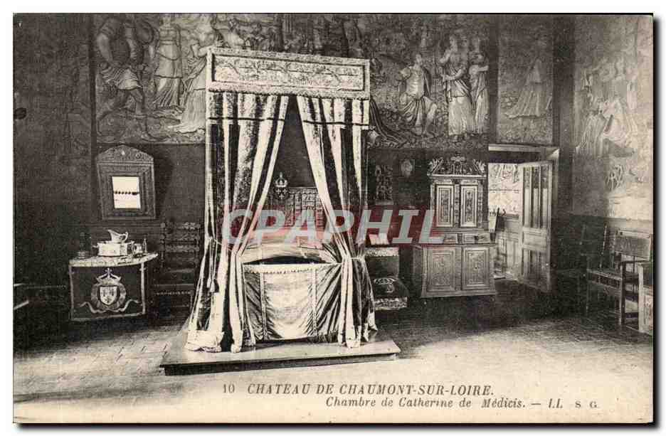 Château de Chaumont-sur-Loire — Chambre de Catherine de Médicis — L.L. S.G.