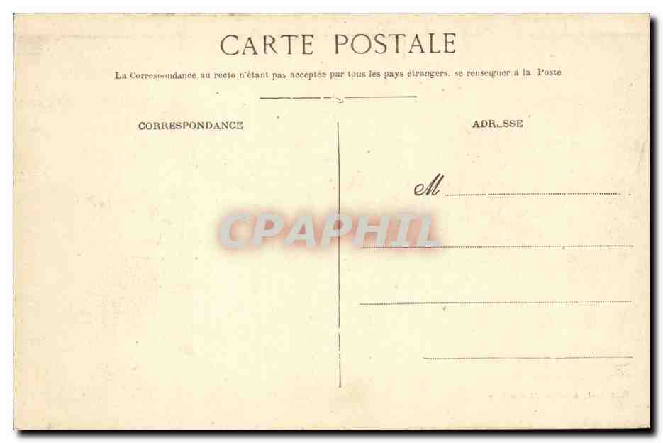 Palavas les Flots CPA le jetee un coup de mer — Back