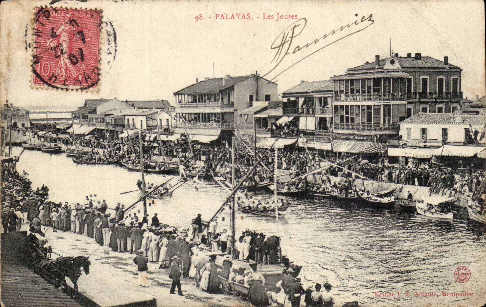 Palavas - Las Joutes — Edición L. J. Alballes, Montpellier, n° 98