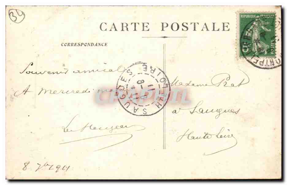 Palavas les flots CPA Les chalets Rive Gauche — Back