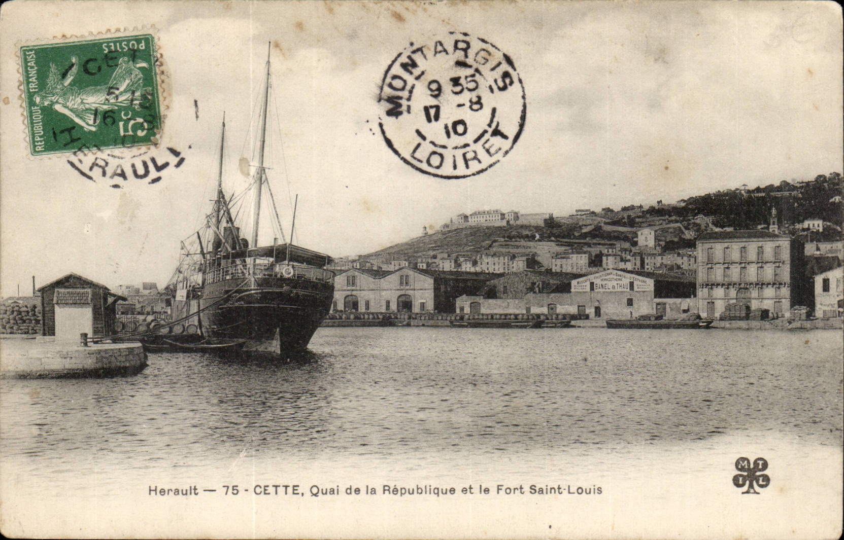 Herault — 75 - CETTE, Quai de la République et le Fort Saint-Louis — MIT