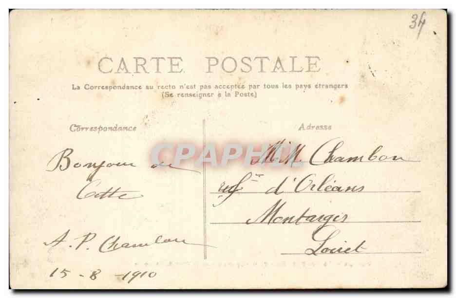 Herault — 75 - CETTE, Quai de la République et le Fort Saint-Louis — MIT — Achterkant