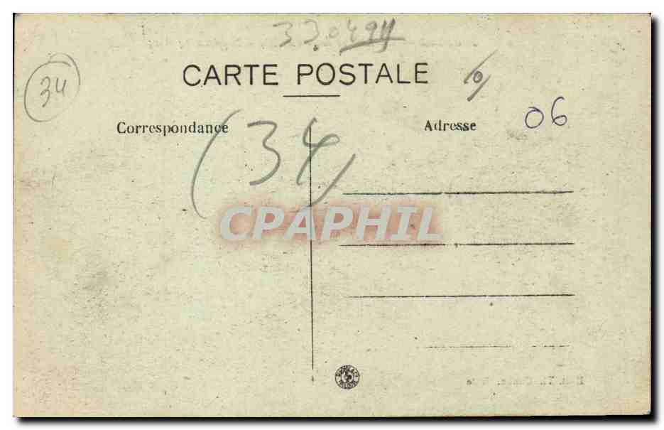Cette Sete CPA les rochers de la corniche Hopitaux 14 et 15 — Rückseite