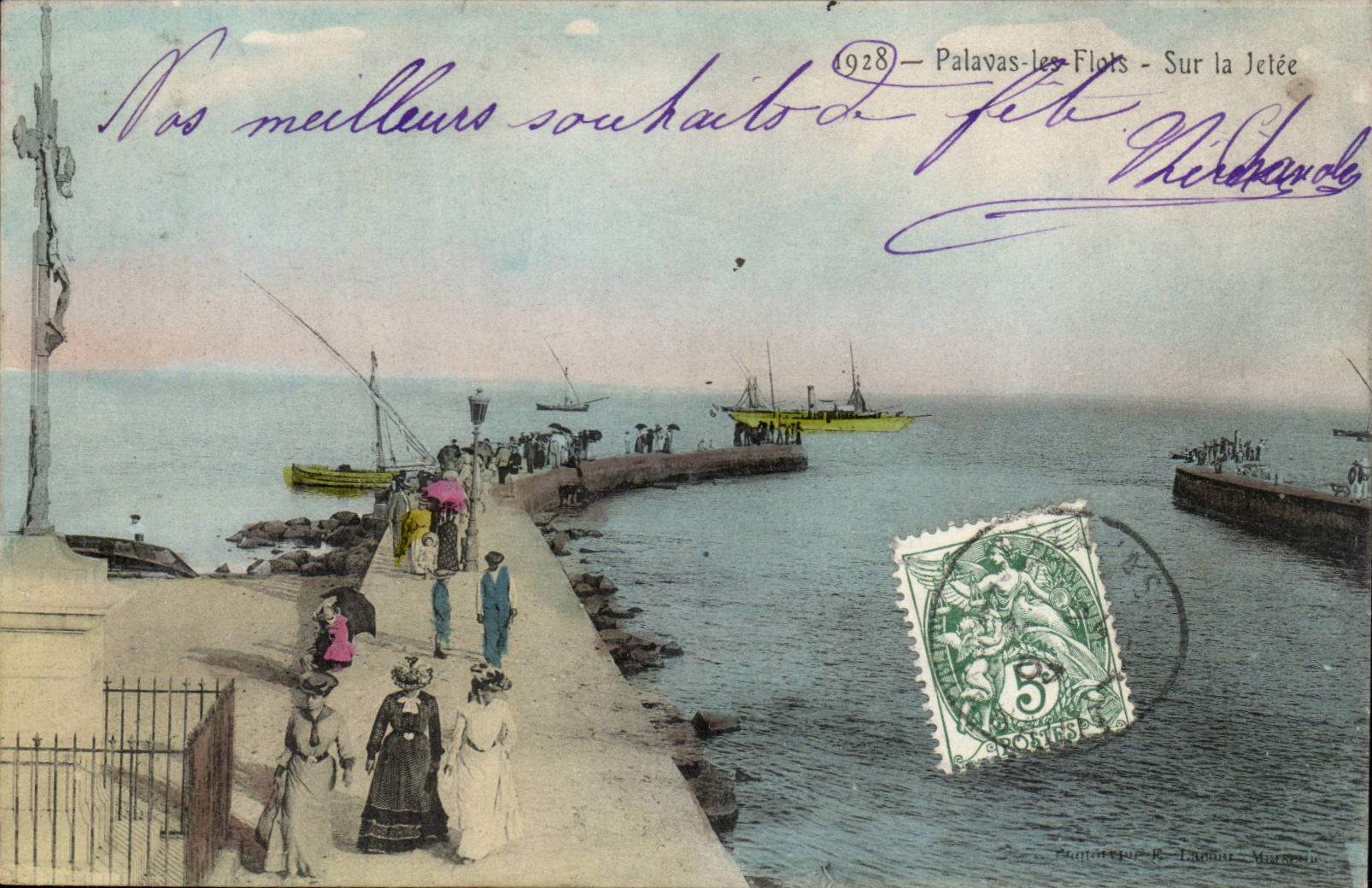 Palavas les Flots CPA Sur la jetee