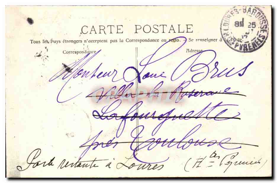 Palavas les Flots CPA Sur la jetee — Back