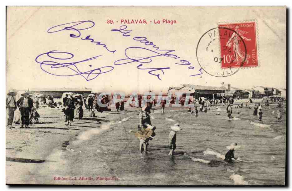 Palavas les Flots CPA la plage