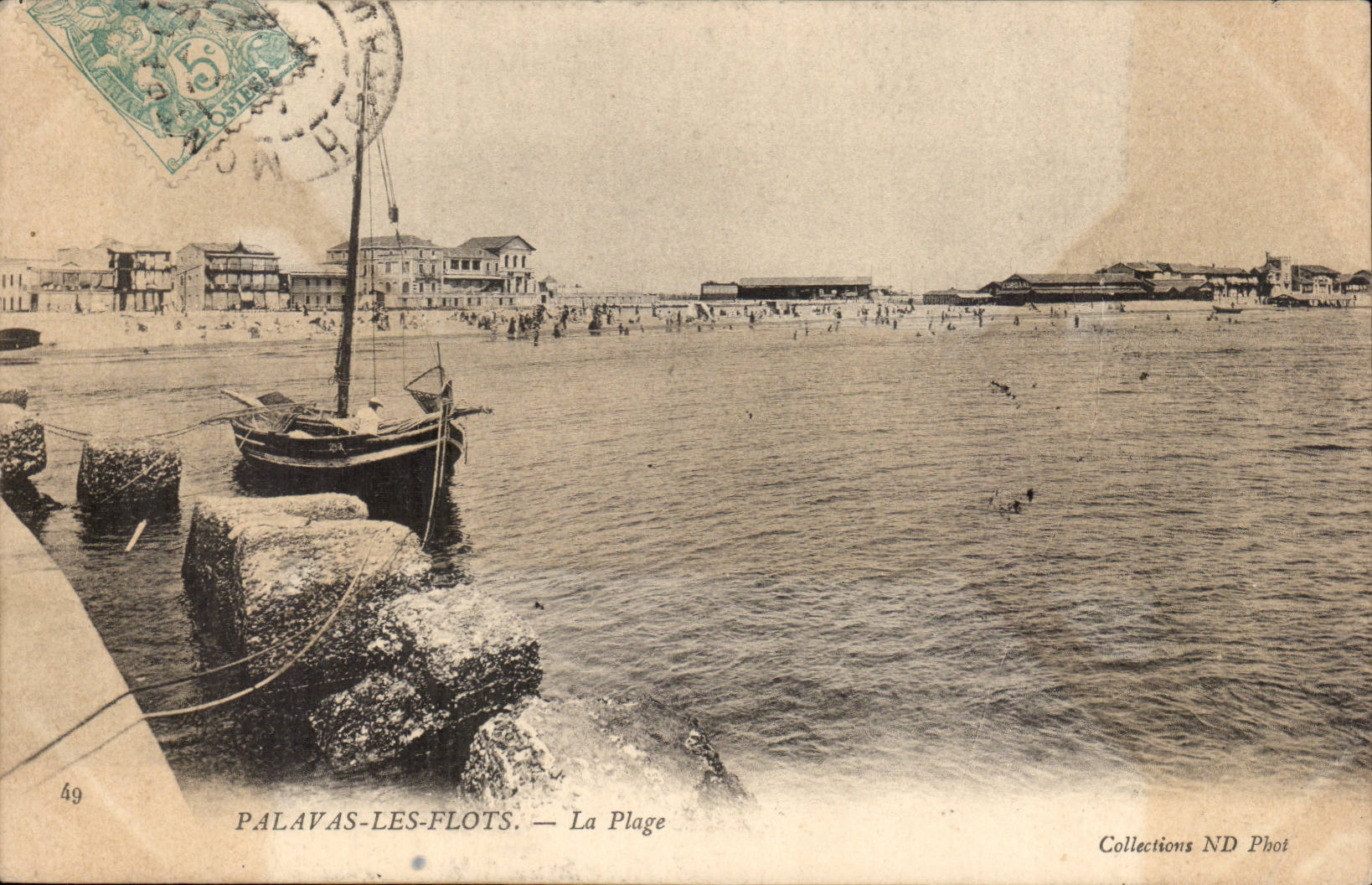 Palavas les Flots CPA la plage