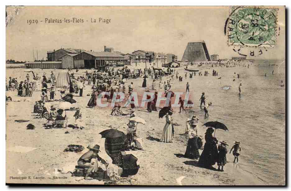 Palavas les Flots CPA la plage