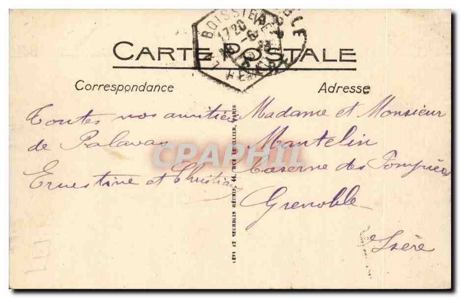 Palavas les Flots CPA les joutes — Back