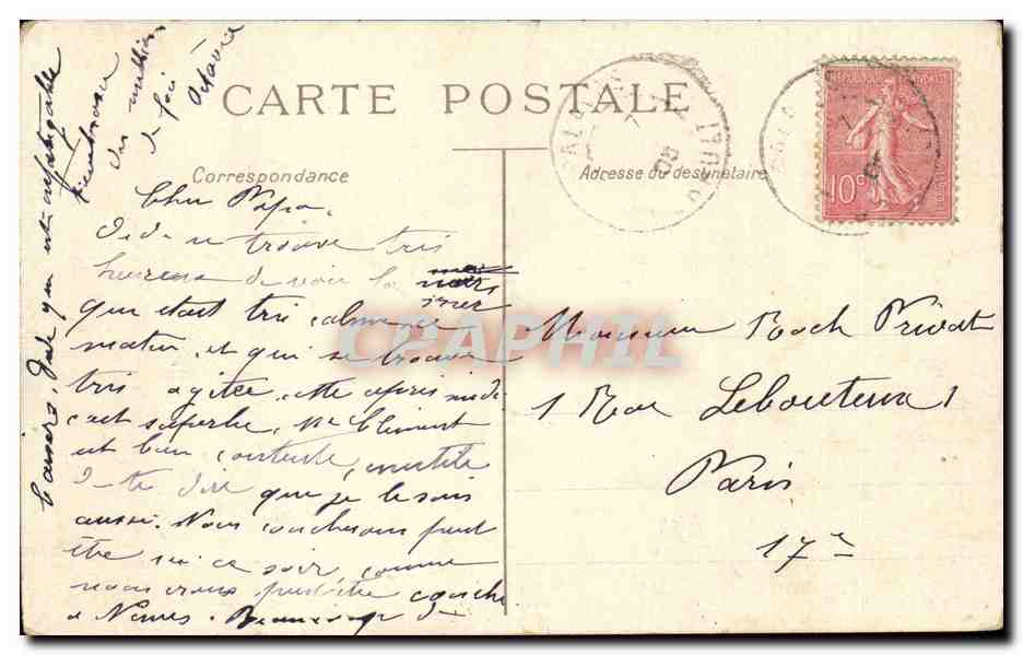 Palavas les Flots CPA le canal — Back