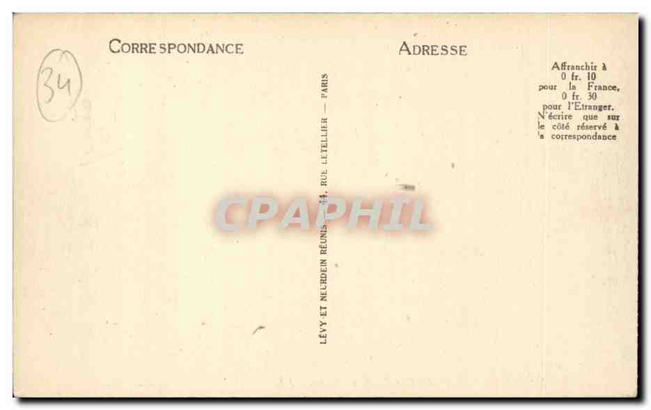 Palavas les Flots CPA la rive droite — Back
