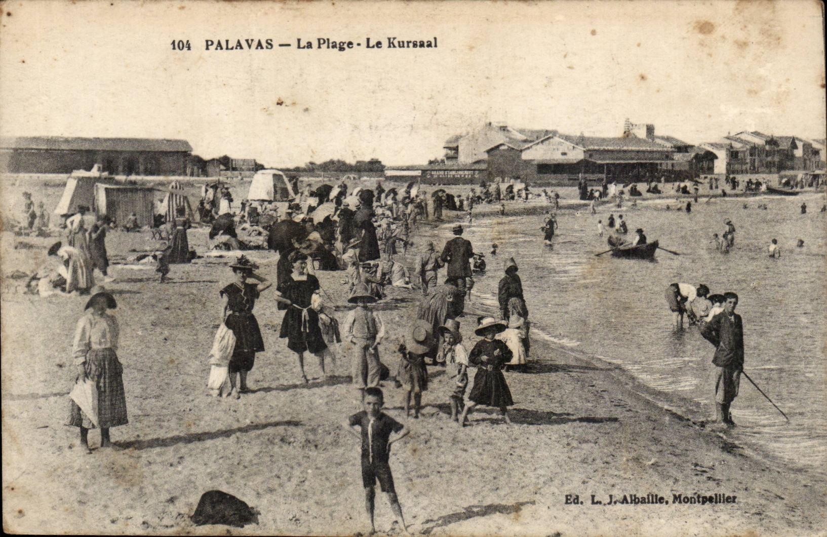 Palavas les Flots CPA La plage Le Kursaal