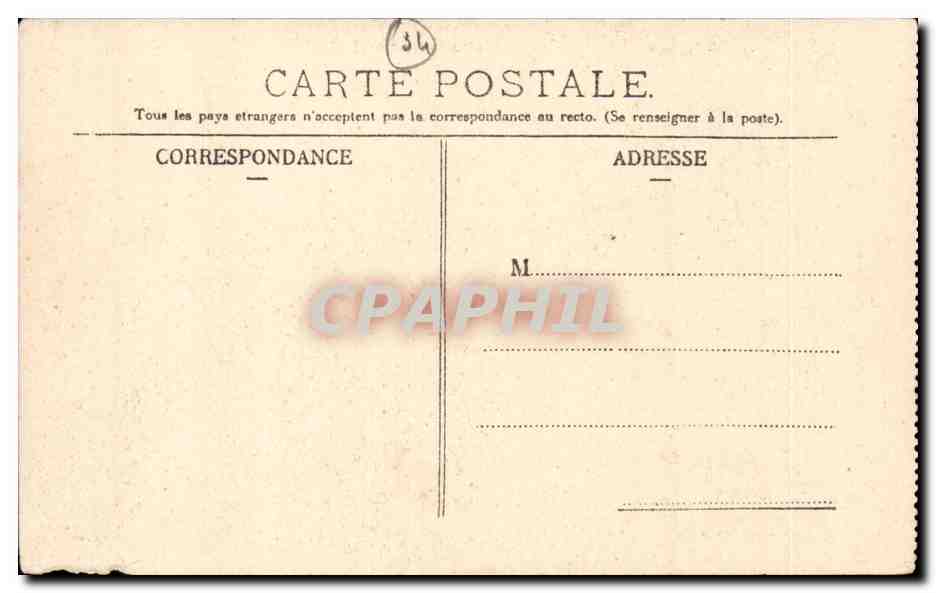 Beziers CPA La plateau cote des allees — Rückseite