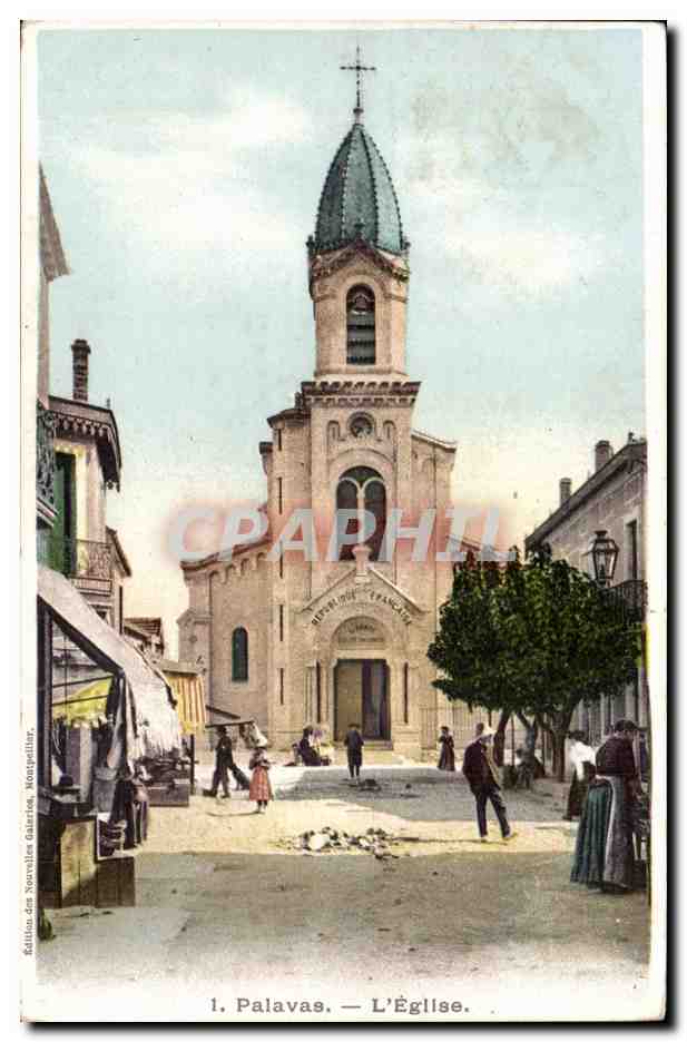 Palavas les Flots CPA l'eglise
