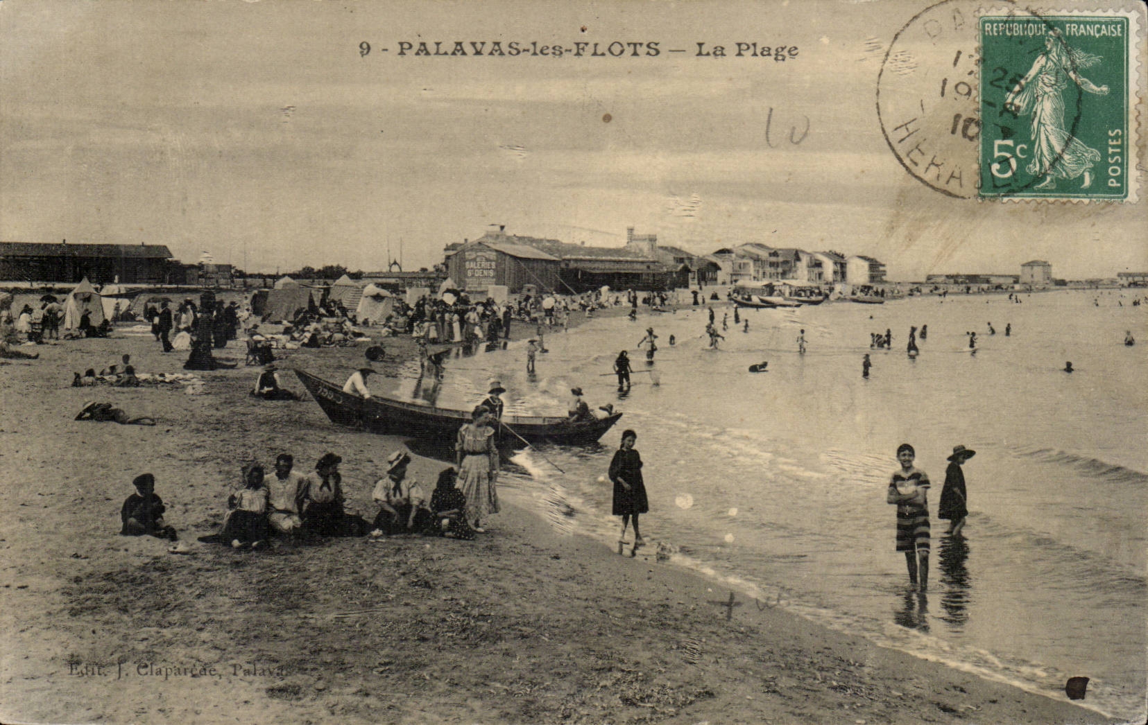 Environs de Montpellier Palavas les Flots CPA La plage 