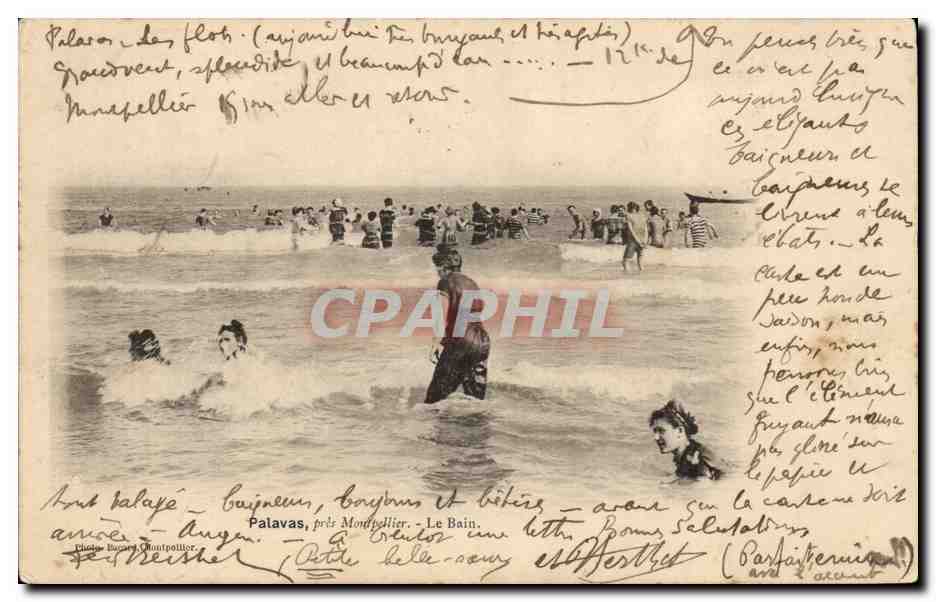 Environs de Montpellier Palavas les Flots CPA Le bain
